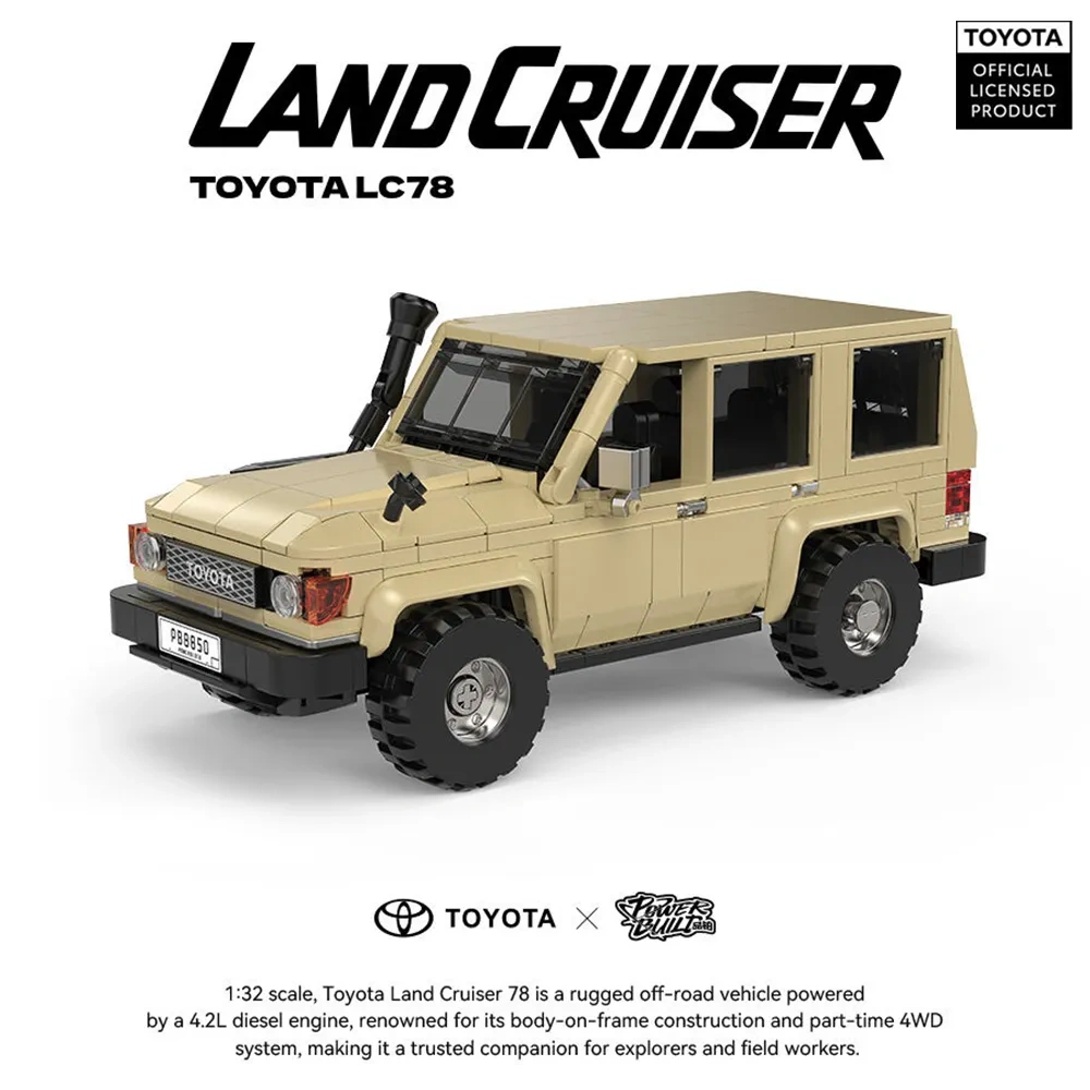Barweer PowerBlock TOYOTA Licensed 1:32 Land Cruiser 78 Car Technic