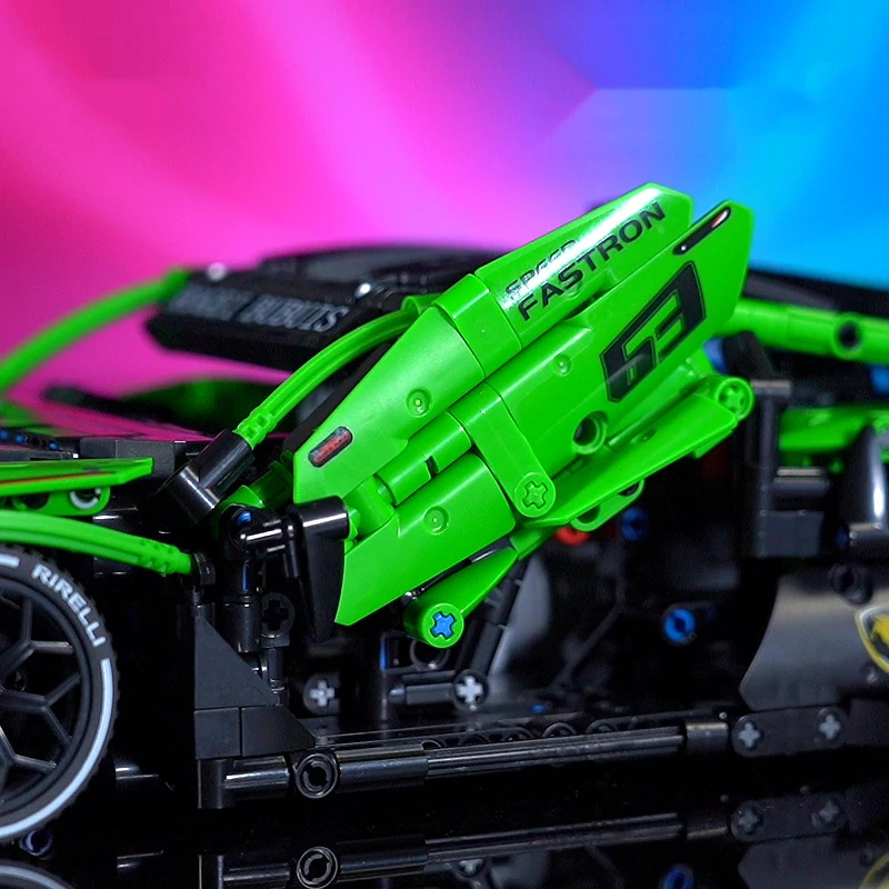Custom 8606 Lamborghini Green Sports Car Technic