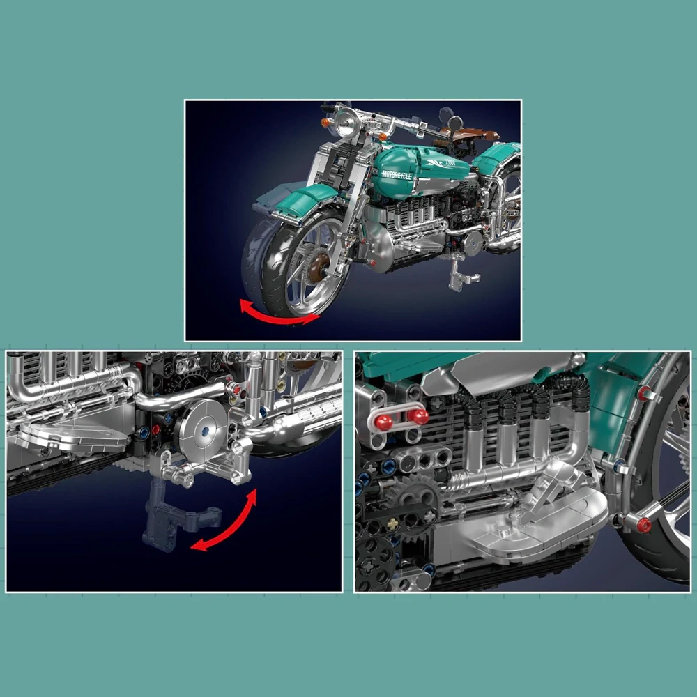 MouldKing 23004 American Cruiser Motorcycle Technic
