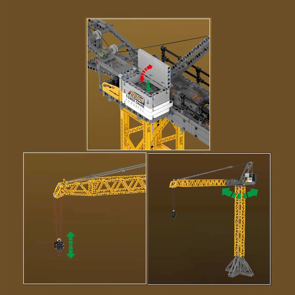 MouldKing 17096 Luffing Jib Tower Crane Technic