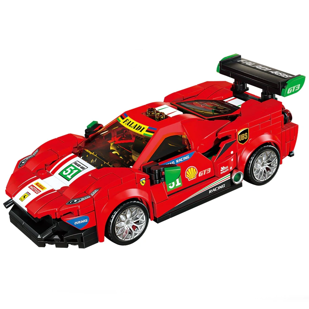 Leyi Eight Grid Racing Car Building block Cart Technic