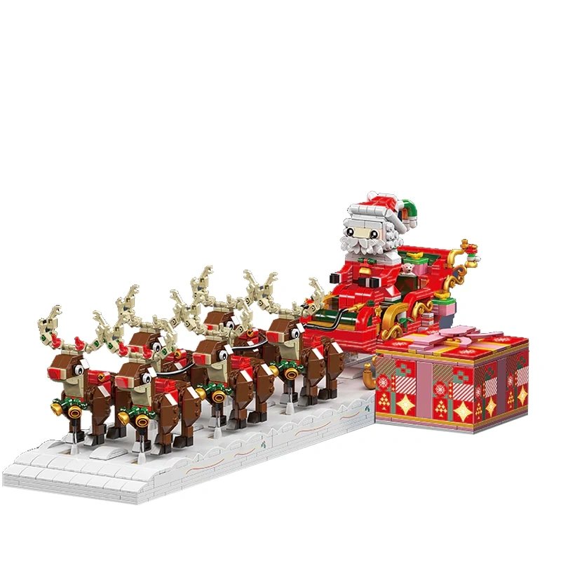 [With Motor] MouldKing 10154 Santa Claus Sleigh Car Christmas