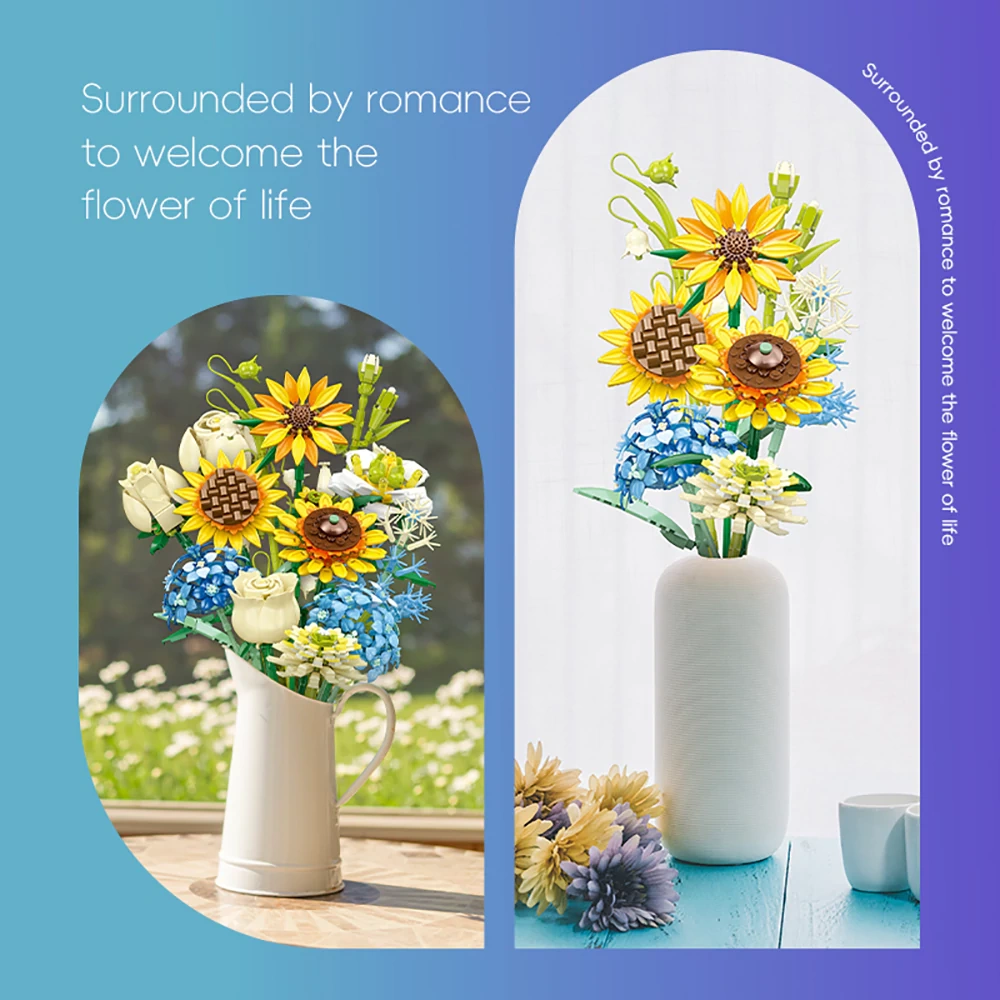 JIESTAR JJ9196 Sunflower Bouquet Creator Expert