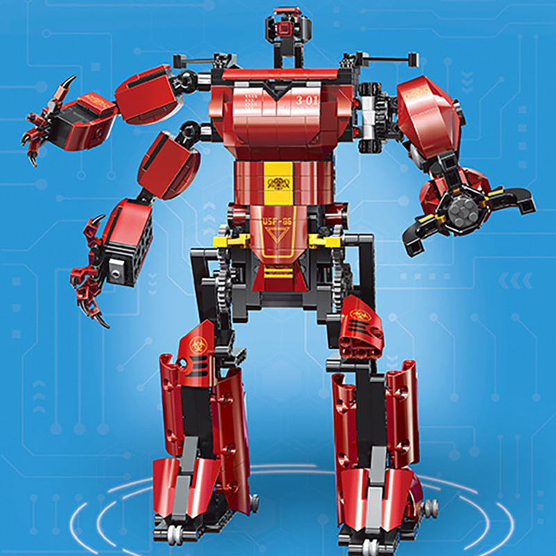 {With Motor}Mould king 15038 Technic MK Crimson Robot Building Blocks 636±pcs Bricks from China.
