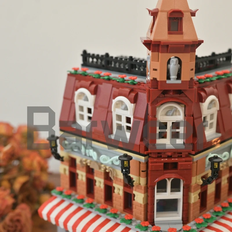 [Mini Micro Bricks] JiQing JQ10001 Corner Coffee Shop Modular Buildings