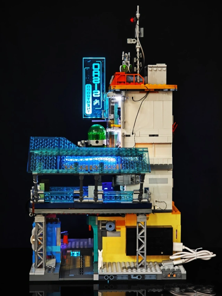 FunWhole F9042 Cyberpunk Neon City: Neon Oasis Modular Buildings