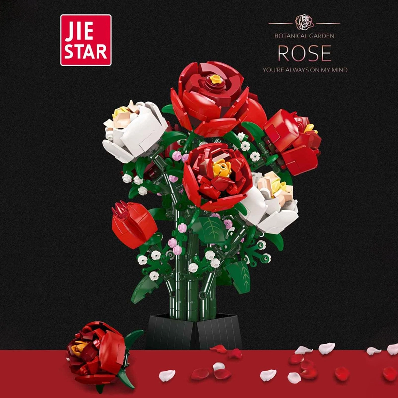 JIESTAR JJ9010 ROSE Botanical Collection Creator Expert JIESTAR JJ9010 ROSE Botanical Collection Creator Expert