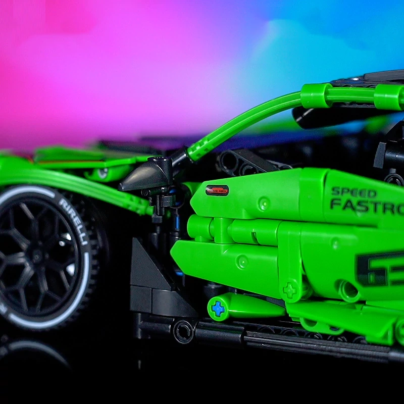 Custom 8606 Lamborghini Green Sports Car Technic