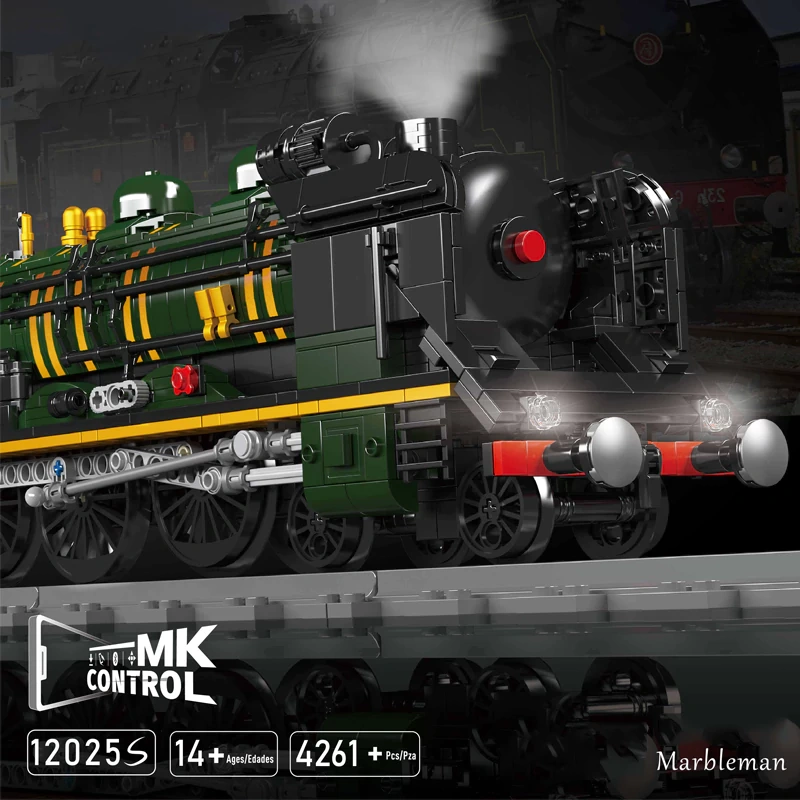 MouldKing 12025S Orient Express-French Railways SNCF 231 Steam Locomotive Train Technic