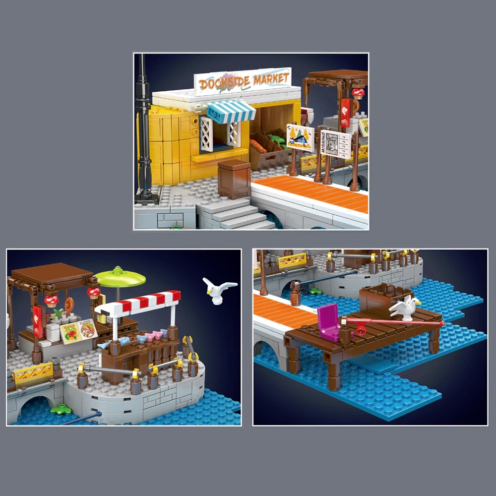 MouldKing 10186 Harbor Market Modular Buildings