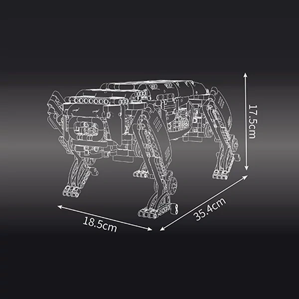 [With Motor] MouldKing Power Mechanical Dog Technic