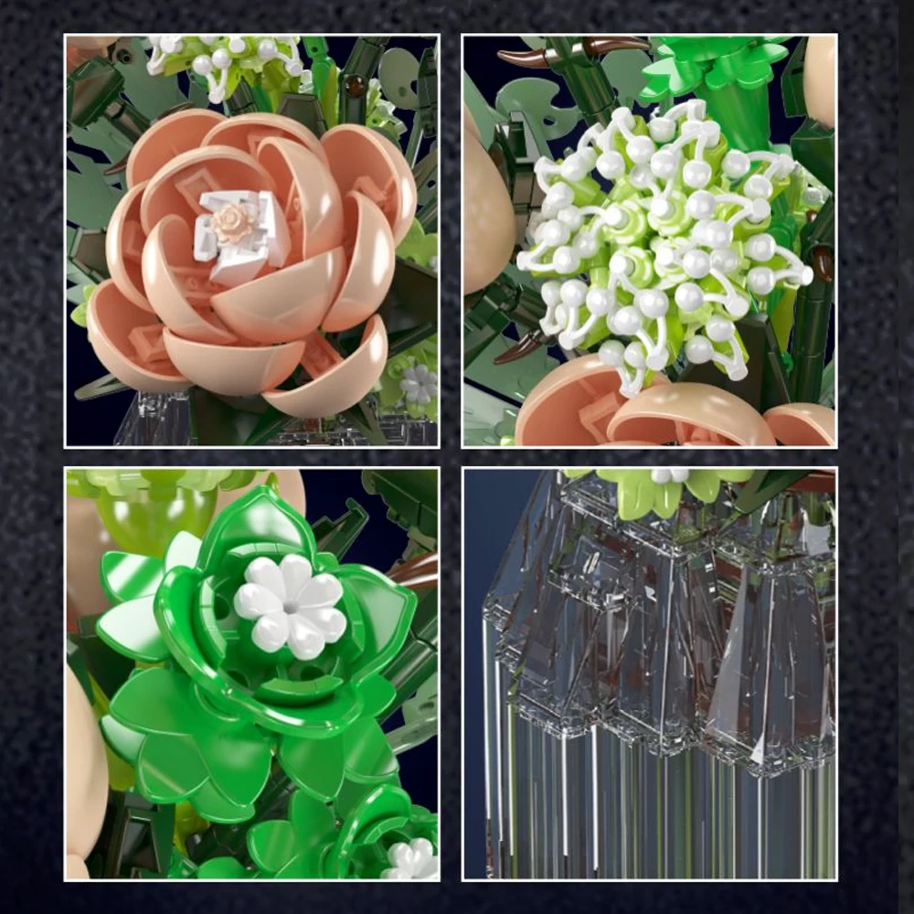 MouldKing 24109 White Rose Creator Expert