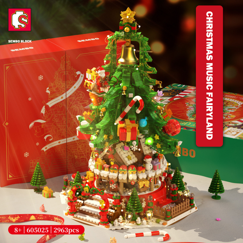 SEMBO 605025 Creator Christmas Music Fairyland Building Blocks 2963pcs Bricks Toys From China Delivery.