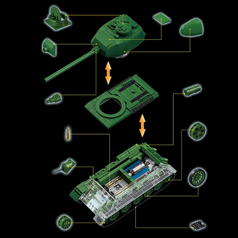 12GO 97007 T34-85 MEDIUM TANK Military