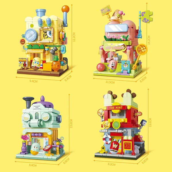 SEMBO SpongeBob SquarePants Capsule Modeling Tumbler Small Scene Building