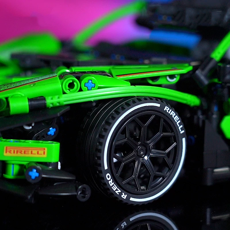Custom 8606 Lamborghini Green Sports Car Technic