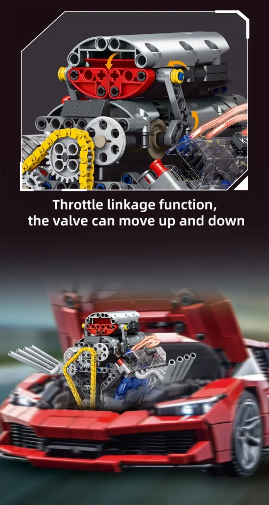 KAIXING K96202 V8 Engine Technic