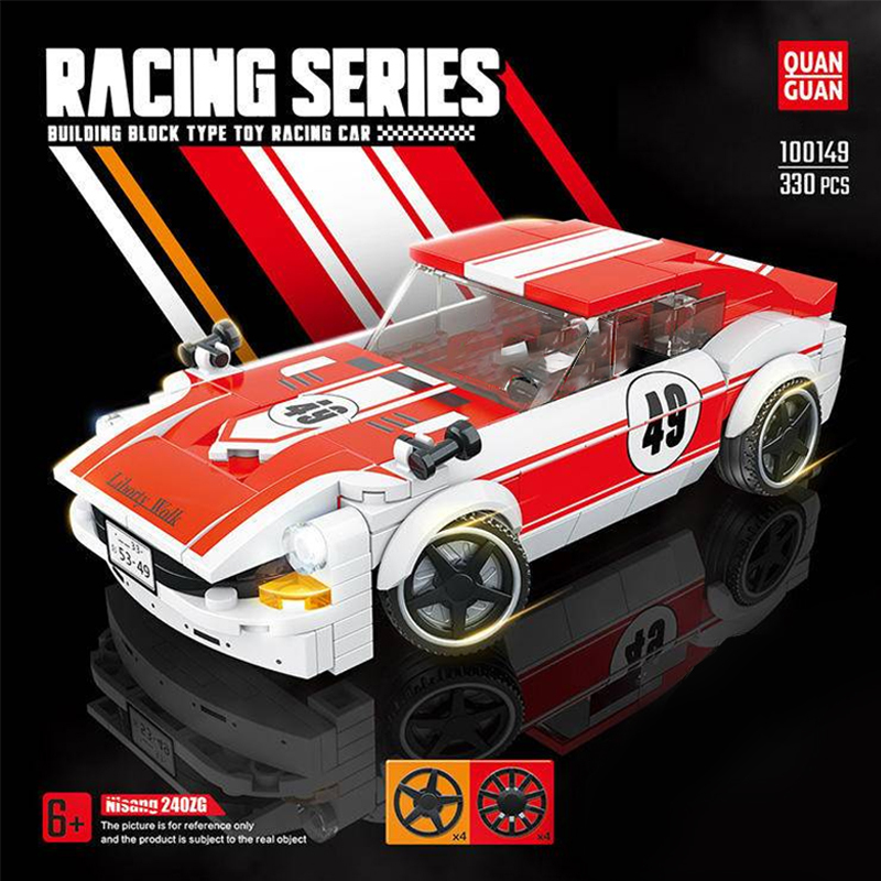 Quanguan 100149 Model Car Racing Liberty Walk Nissan Fairlady 240ZG Model Building Blocks 330±pcs Bricks Toys From China.