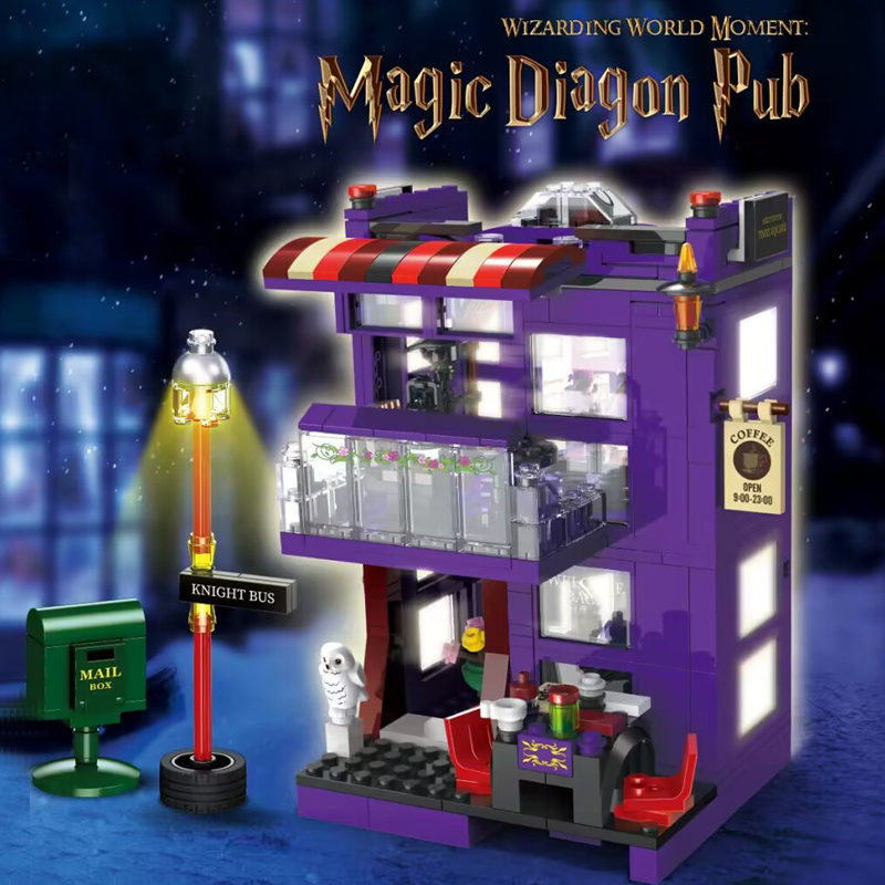 JIESTAR JJ9003 Magic Diagon Pub  Buliding Blocks 487pcs Bricks Toys Model Ship From China