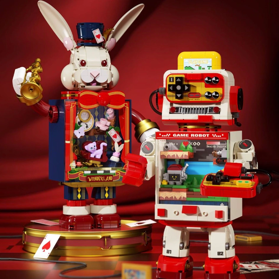 With Original Box] JAKI JK8135 Teddy Pink Bear Pink Roses Creator