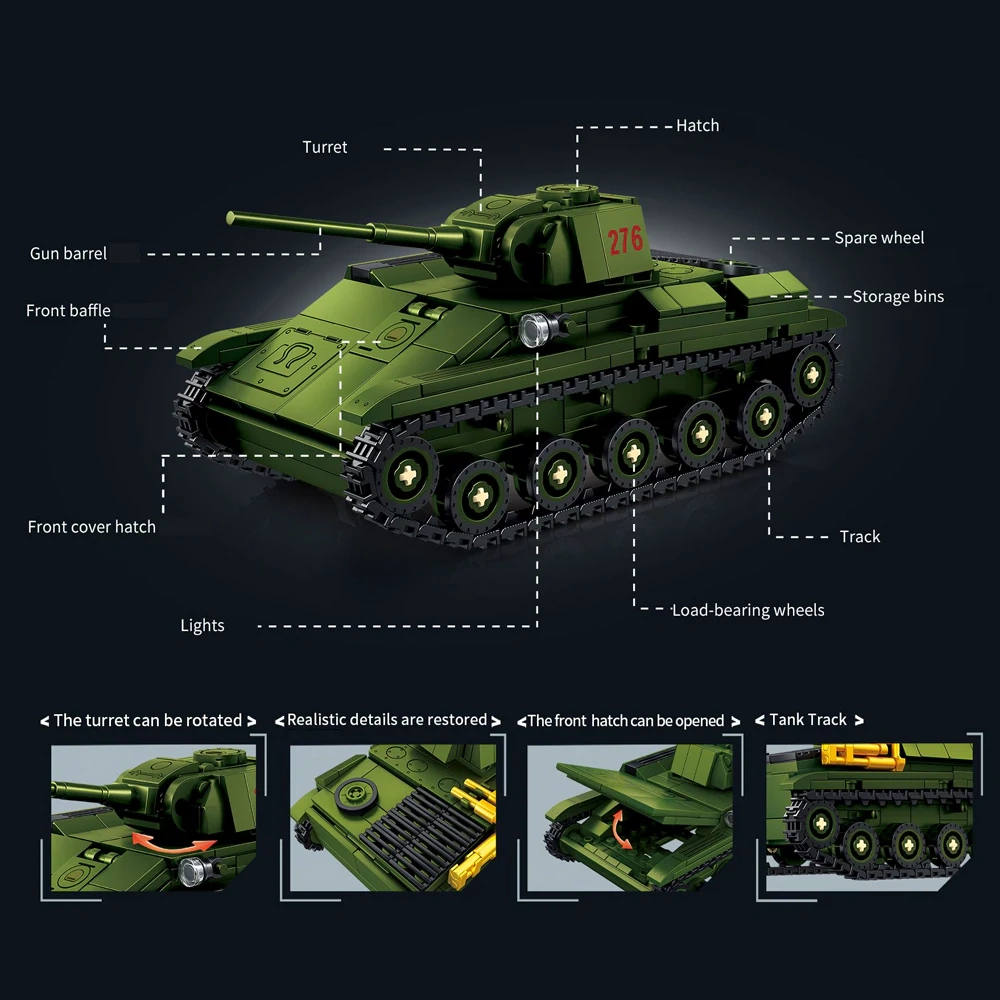 Leyi 66087 T-70 LIGHT TANK Military