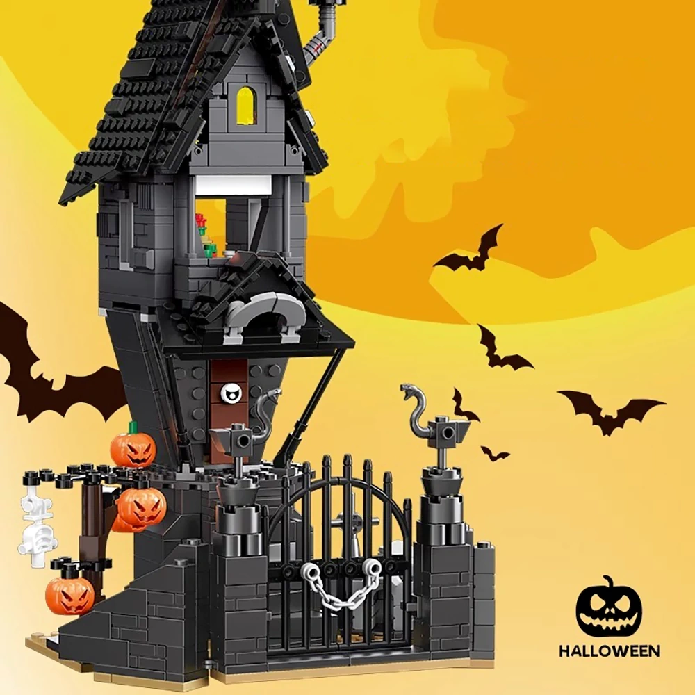 Custom KK20003 The Nightmare Before Halloween Ghost House Castle Halloween Modular Buildings