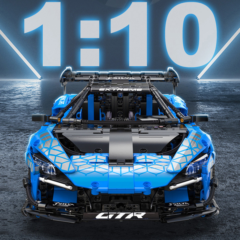 MOC Building blocks Cada C63003 Dark Knight GTR ( McLaren Senna ) 2088pcs remote control car bricks toy ship from China.