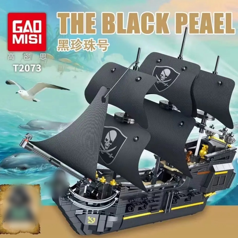 LEGO MOC GAOMISI T2073 Black Pearl Pirate Ship Technic