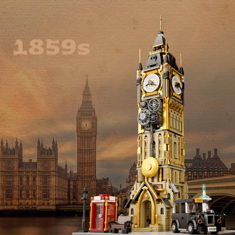 LEGO MOC Pantasy 85008 Steampunk Clock Tower Modular Buildings