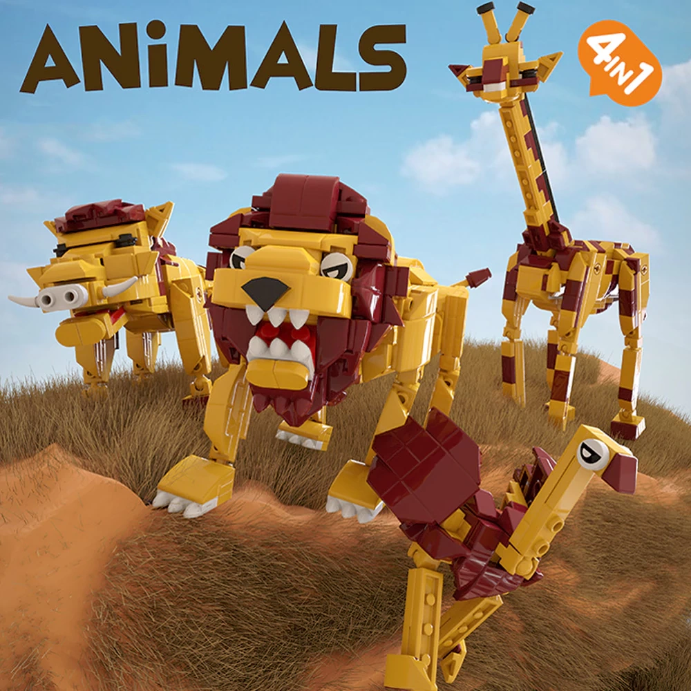 TUOMU T2020 4IN1 African Animals Creator Expert