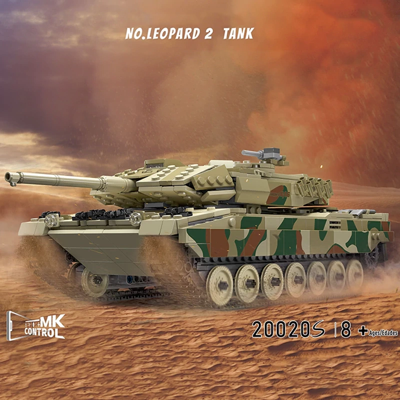 [With Motor] MouldKing 20020S Leopard 2 Tank Military