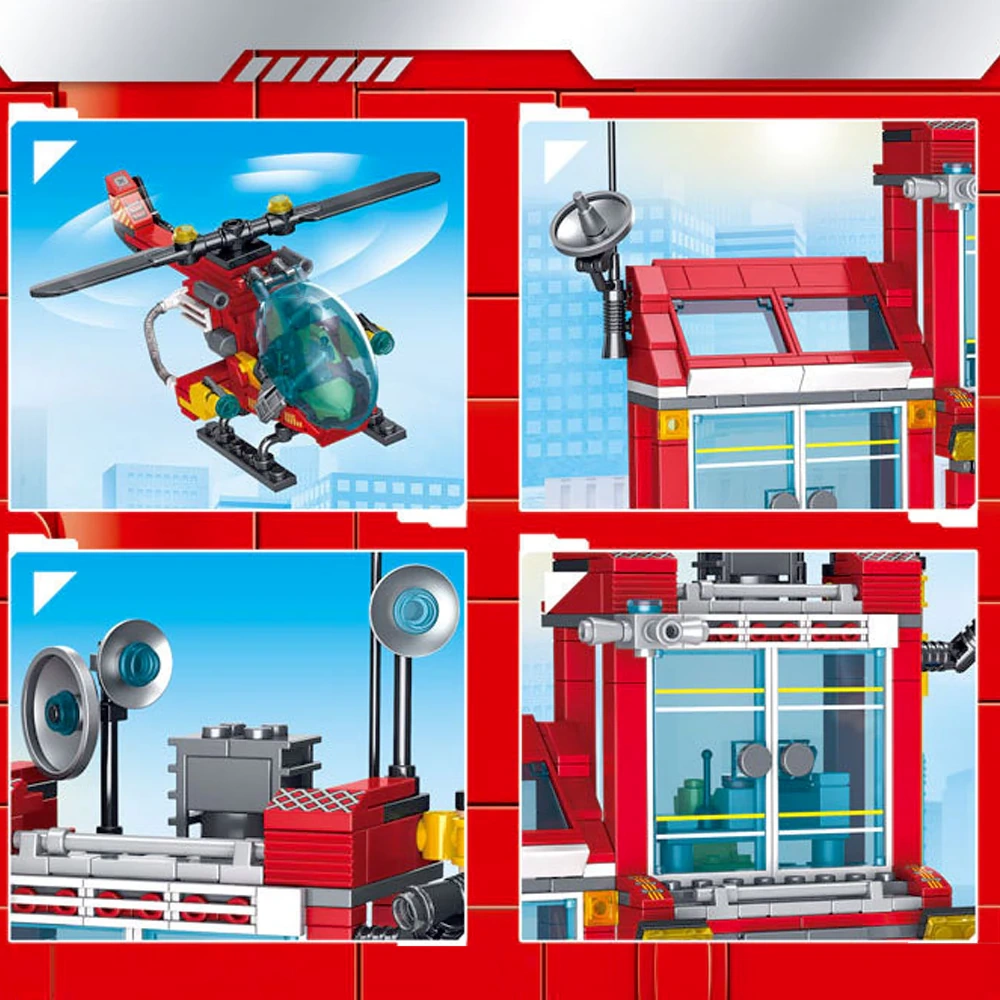 GAOMISI City Series Police Station Fire Station Modular Buildings