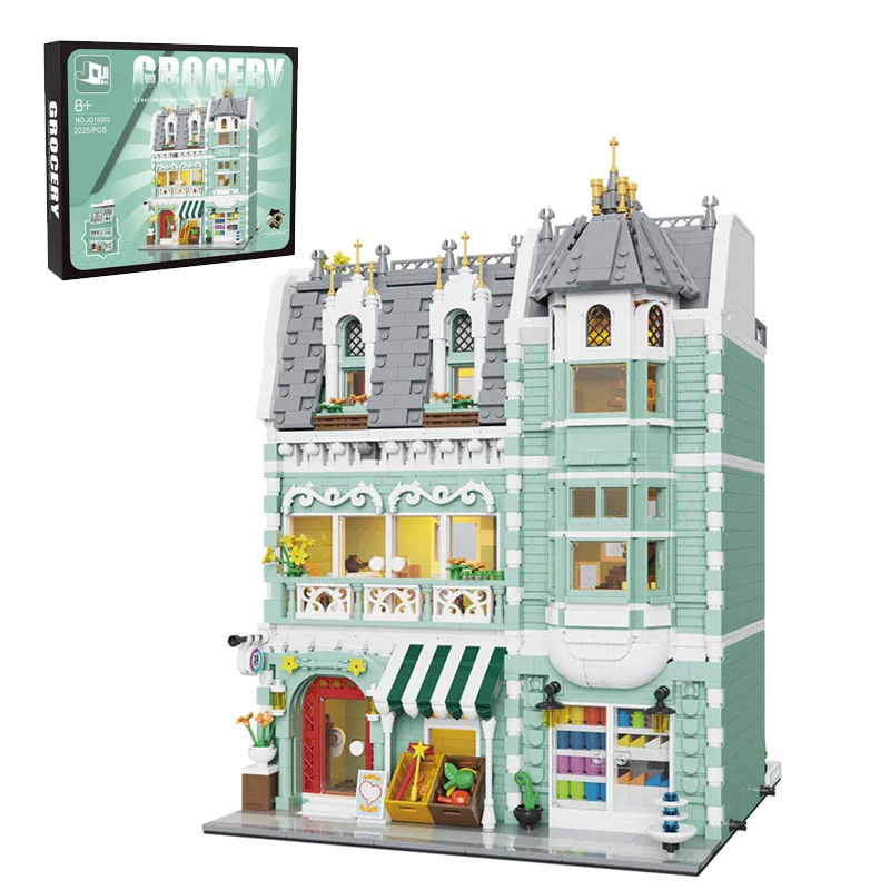 [Pre-Sale] [Mini Micro Bricks] JiQing JQ10003 Grocery Store Modular Buildings