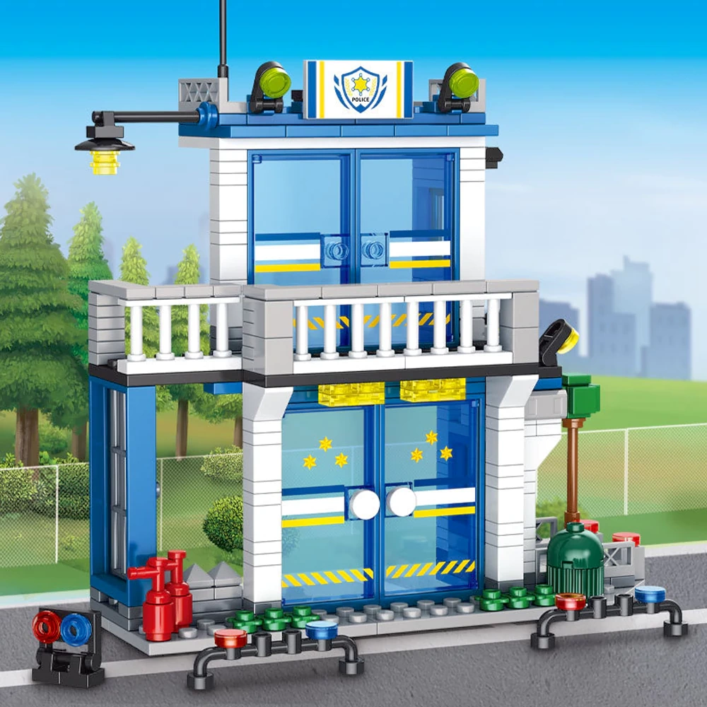 GAOMISI City Series Police Station Fire Station Modular Buildings