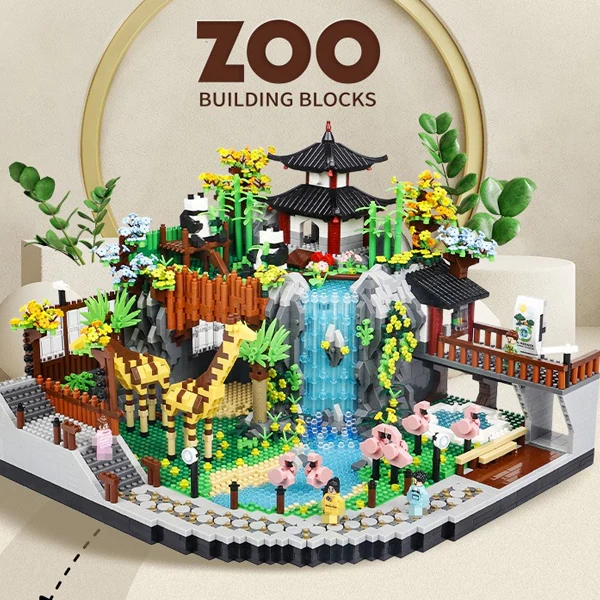 LEGO MOC [Mini Micro Bricks] LHCX 822 Zoo Integrated Park Modular