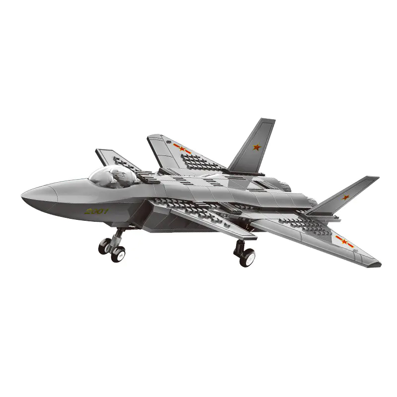 WANGE 4003 Military J20 Heavy Stealth Fighter Buliding Blocks 286±pcs Bricks Toys Model Form China