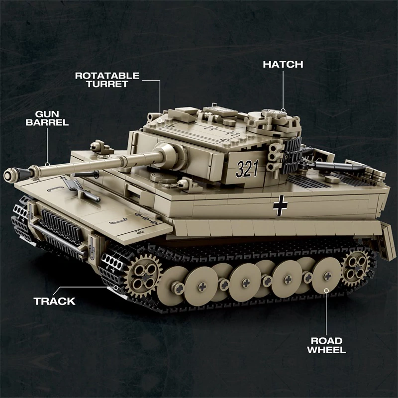Reobrix 77031 TIGER I World of Tanks Military