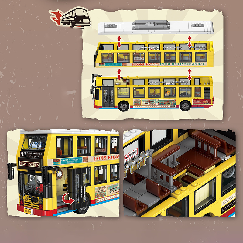 ZHEGAO 991009 Nostalgic Classic Bus Technic