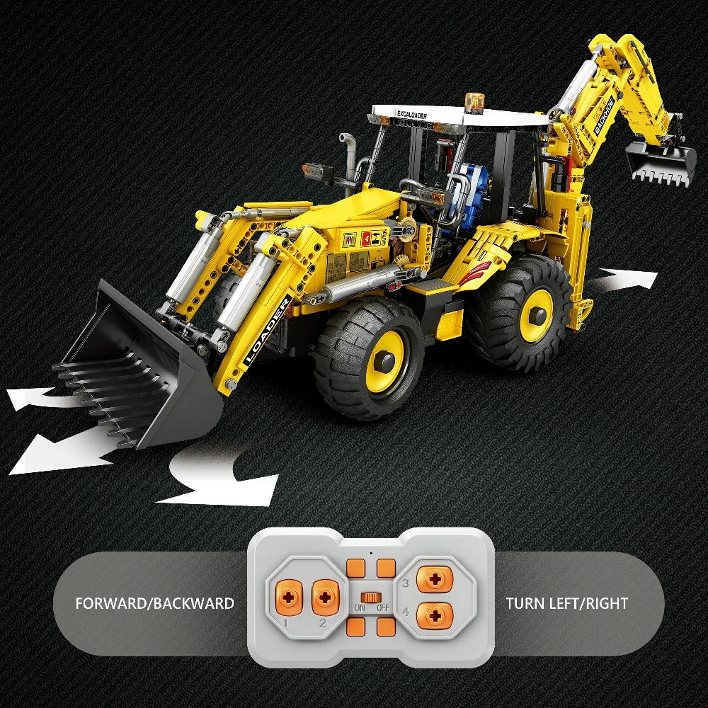 [With Motor] Reobrix 22018 Bulldozer Excavating Machinery Technic