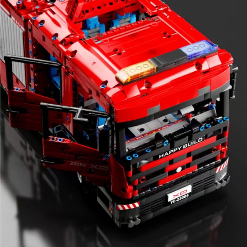 [With Motor] HAPPY BUILD YC-23004 Fire ladder sprinkler truck 1:10 Technic