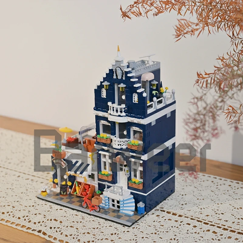 [Mini Micro Bricks] JiQing JQ10002 Market Street Modular Buildings