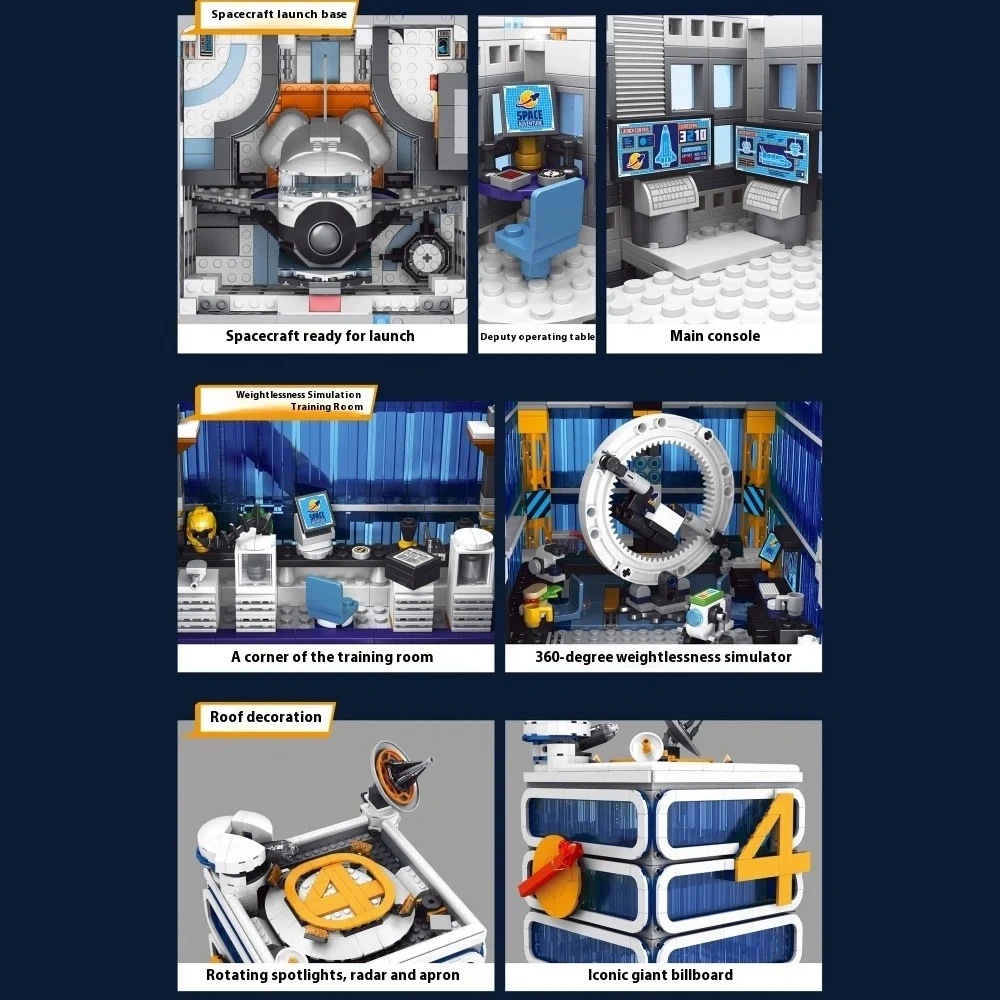 FALAGIL SJ1002 Fantastic 4 Modular Baxter Building Classic Space Academy Super Heroes