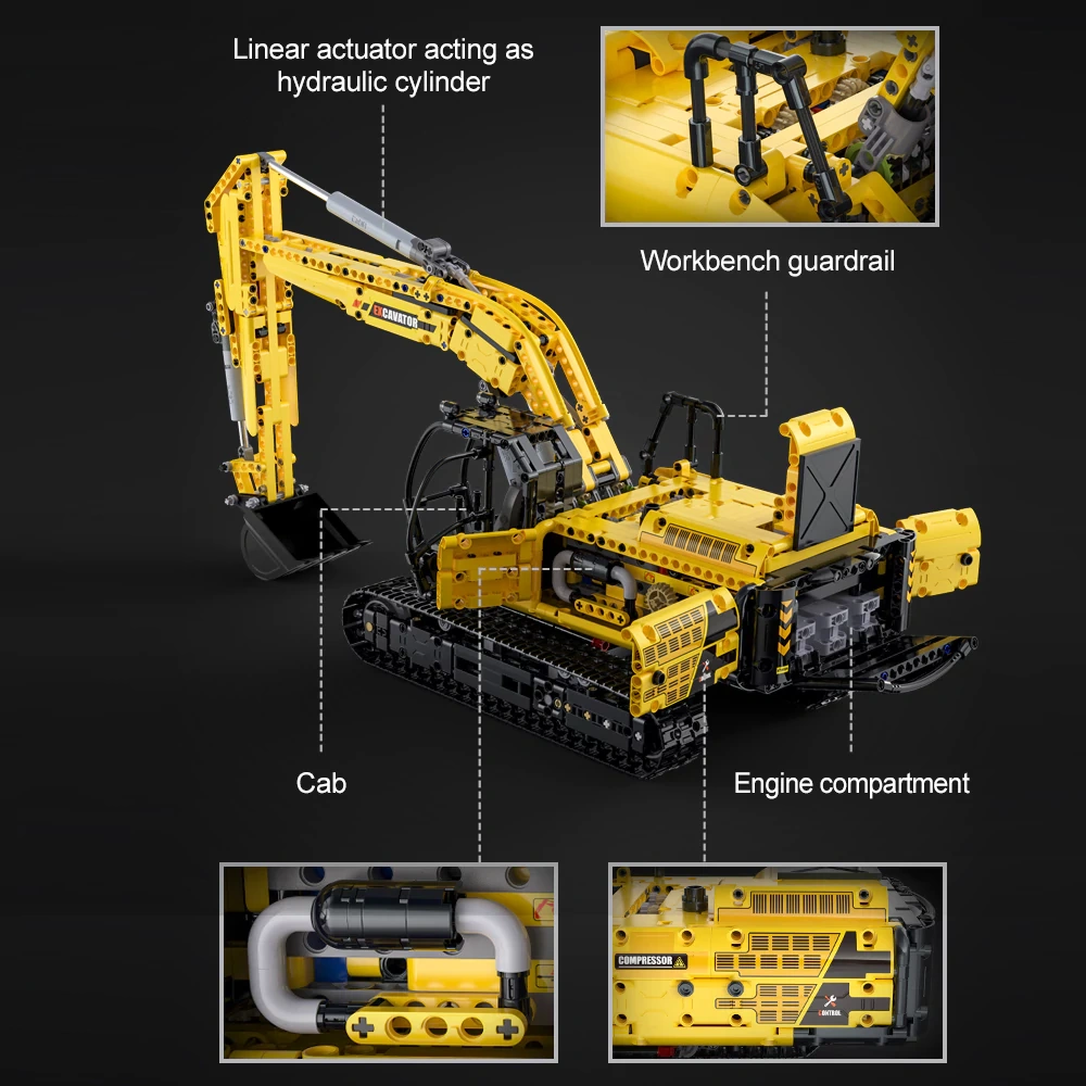 CaDA C61082 Remote Control Excavator Technic