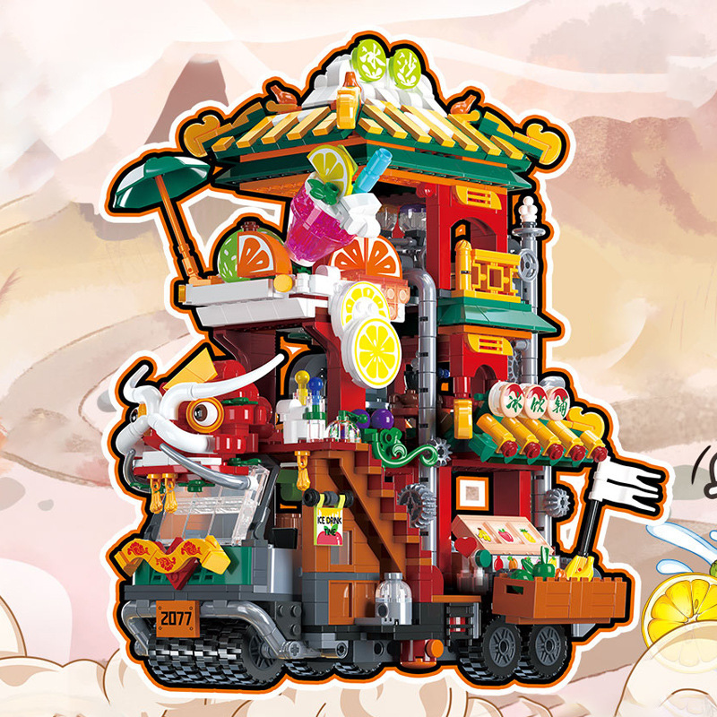 [Mini Micro Bricks] ZHEGAO 6134 Iced Drink Shop Creator Expert