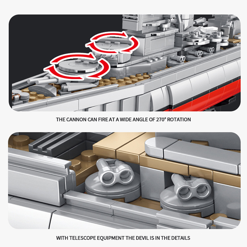 Panlos 637008 Military Qieen Elizabeth-Class Battleship Building Blocks 1556±pcs Bricks from China.