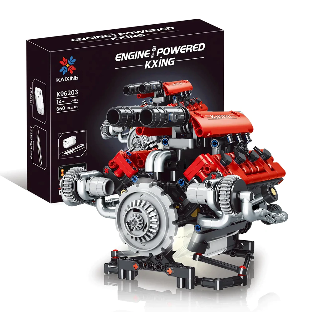 KAIXING K96203 Ferrari V8 Engine Technic