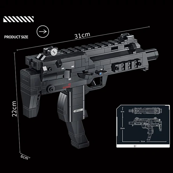 Panlos 670021 MP7 Submachine Gun Military
