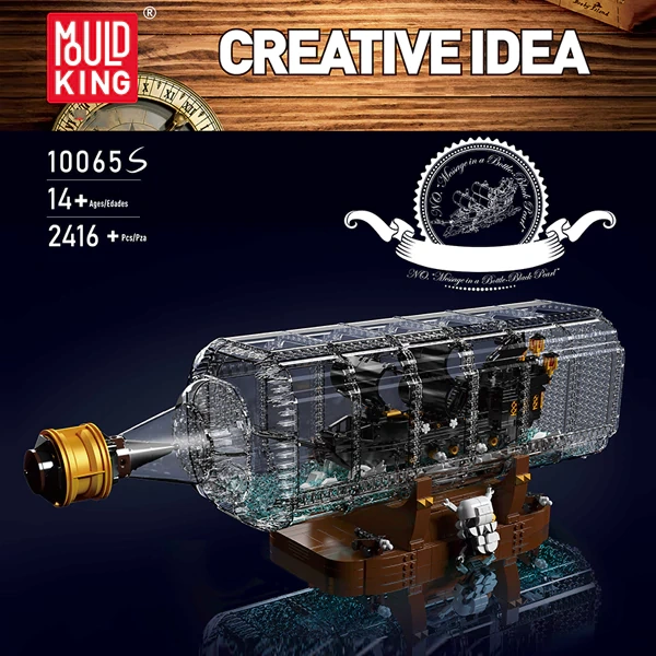 MouldKing 10065S Black Pearl Drifting Bottle Historical