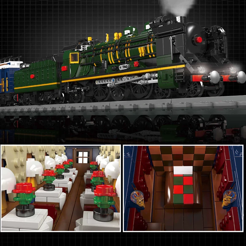 MouldKing 12025S Orient Express-French Railways SNCF 231 Steam Locomotive Train Technic