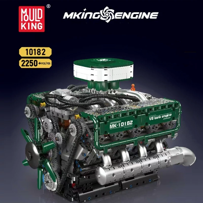 MouldKing 10182 V8 TANK ENGINE Technic